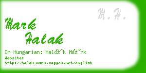 mark halak business card